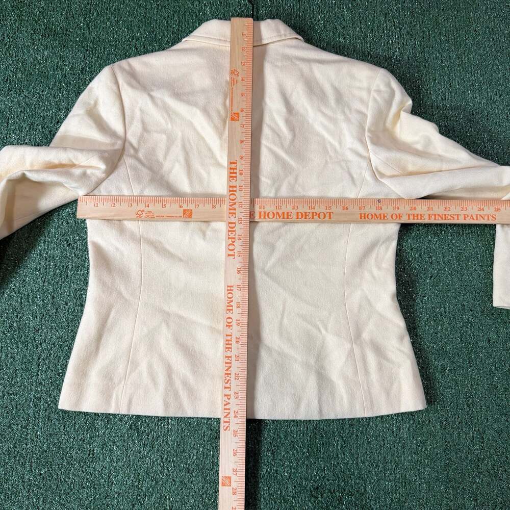 Vintage Pendleton Women's Cream Wool One-Button Blazer Jacket - Picture 3 of 8